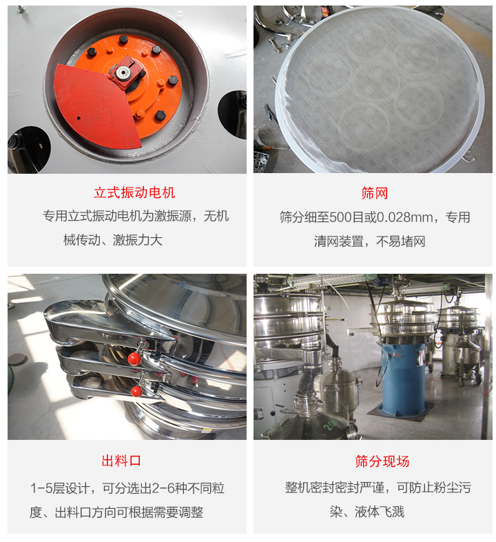 旋振篩定制化有：移動(dòng)，加緣，閘門(mén)等多種形式選擇。子母設(shè)計(jì)透網(wǎng)率高，換網(wǎng)方便。
